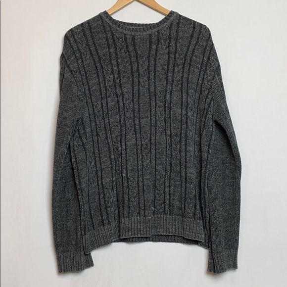 Axcess Other - Axcess |  Cable Knit Sweater Charcoal Grey